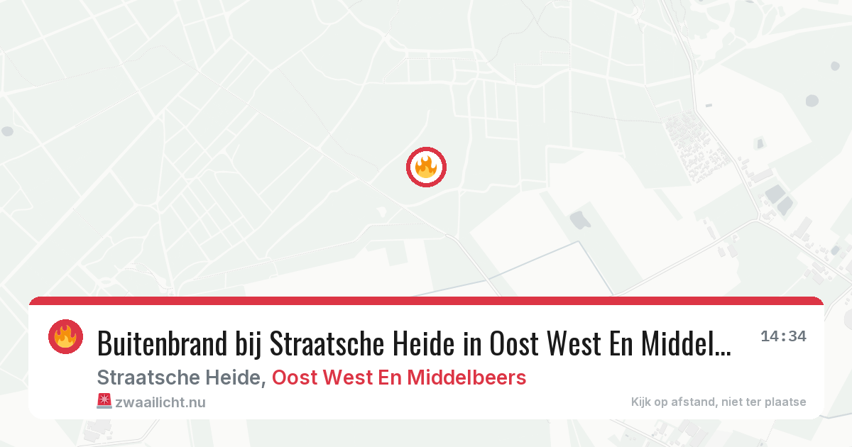 Buitenbrand bij Straatsche Heide in Oost West En Middelbeers — 25 apr 2026