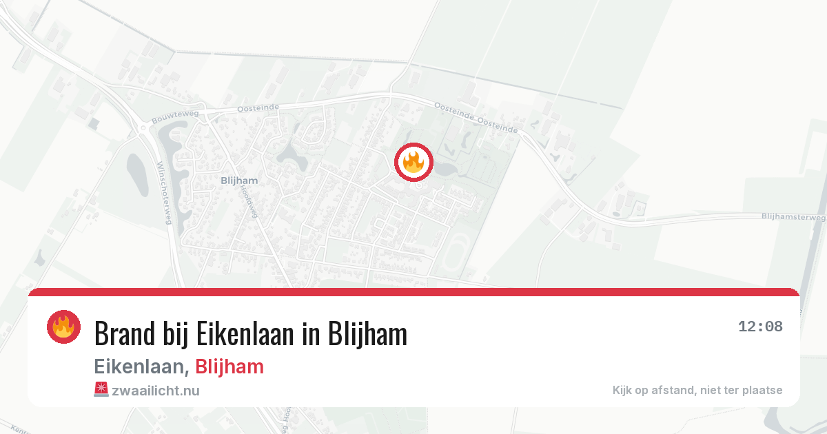 Brand bij Eikenlaan in Blijham — 19 feb 2026