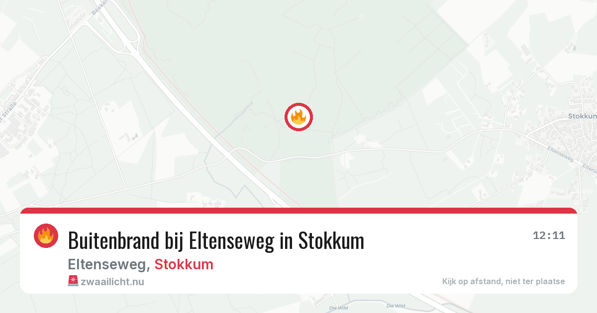 Buitenbrand bij Eltenseweg in Stokkum — 6 jul 2026