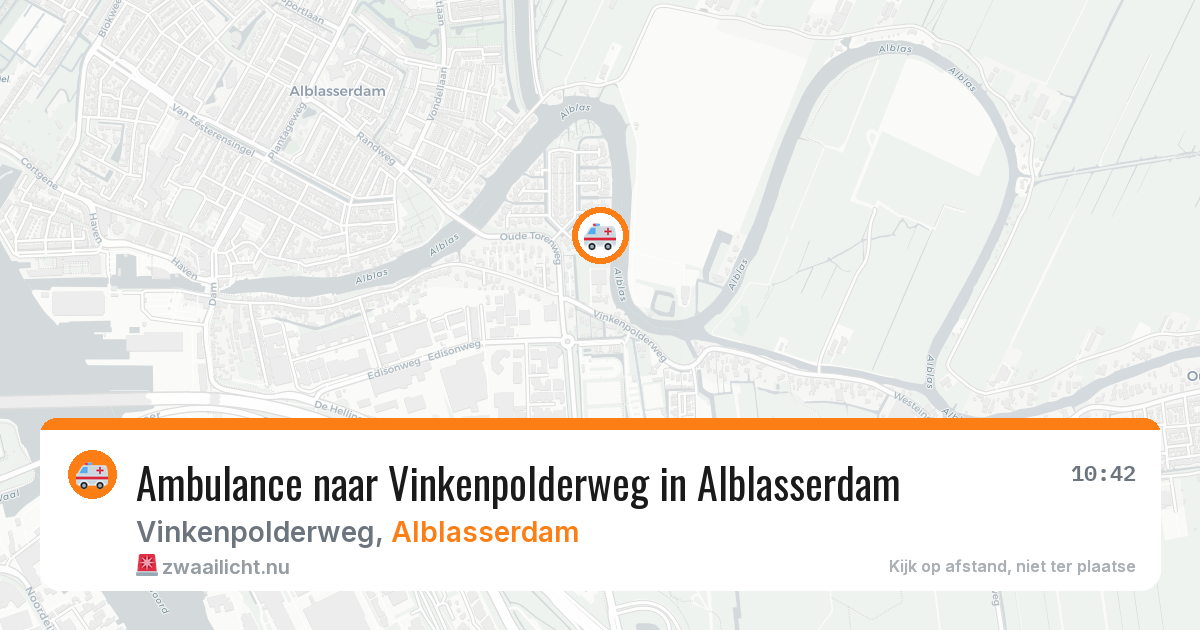Ambulance naar Vinkenpolderweg in Alblasserdam — 10 jul 2026