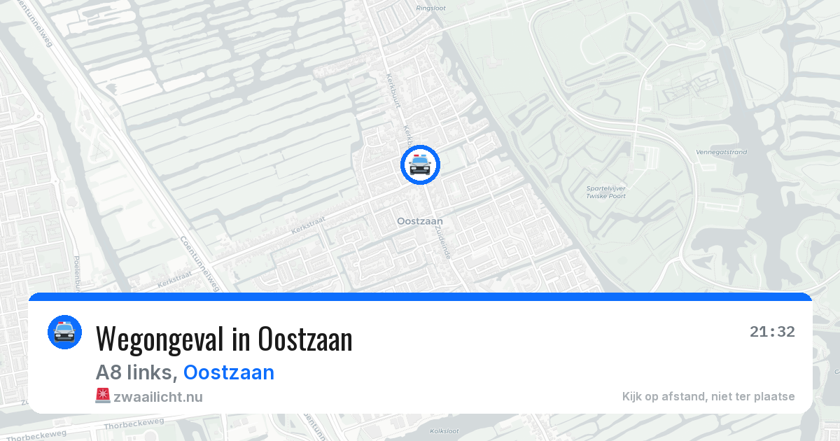 Wegongeval in Oostzaan — 20 jul 2026