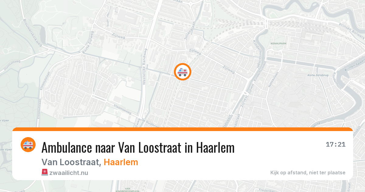 Ambulance naar Van Loostraat in Haarlem — 21 jul 2026