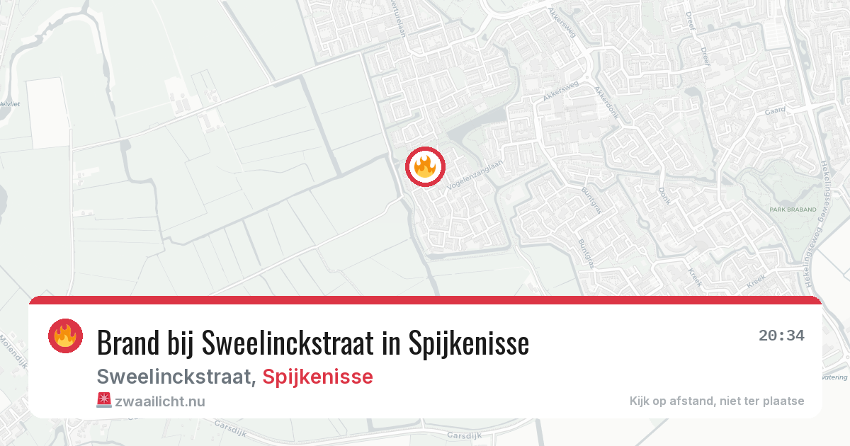 Brand bij Sweelinckstraat in Spijkenisse — 15 jul 2026