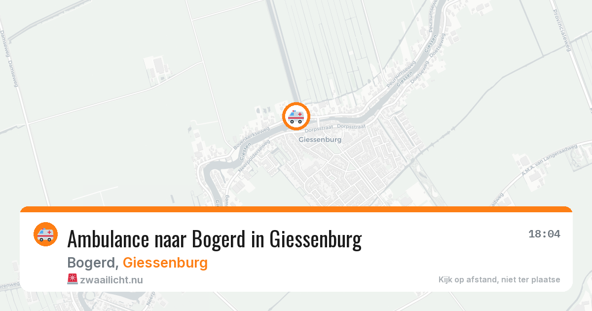 Ambulance naar Bogerd in Giessenburg — 20 jul 2026