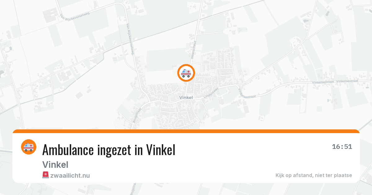 Ambulance ingezet in Vinkel — 24 mei 2026