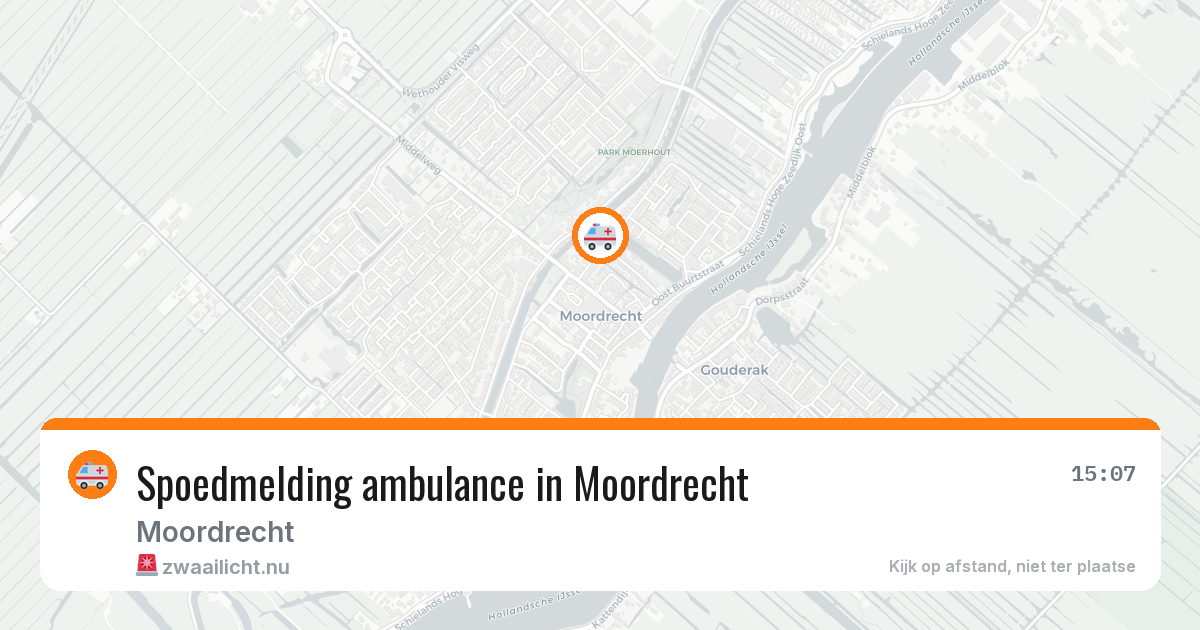 Spoedmelding ambulance in Moordrecht — 22 mrt 2026