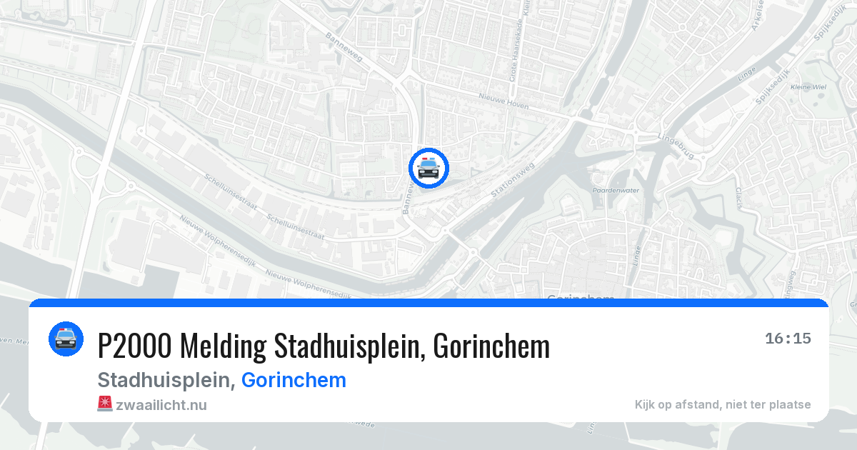 P2000 Melding Stadhuisplein, Gorinchem — 24 mrt 2026