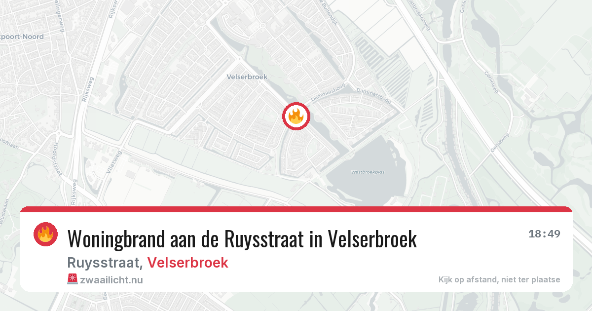 Woningbrand aan de Ruysstraat in Velserbroek — 21 jan 2026