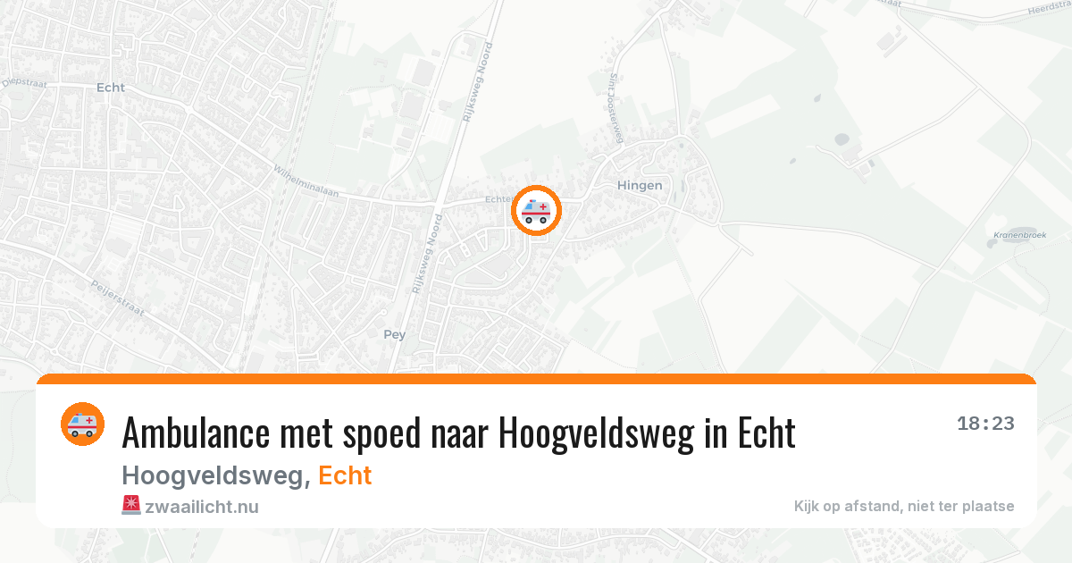 Ambulance met spoed naar Hoogveldsweg in Echt — 9 feb 2026