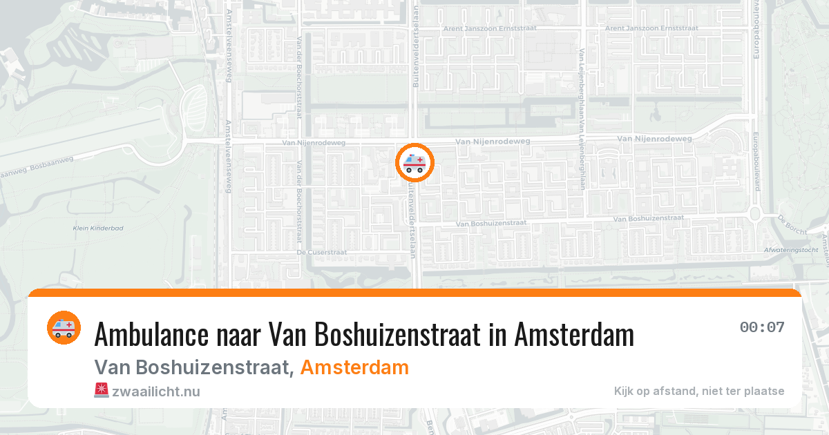 Ambulance naar Van Boshuizenstraat in Amsterdam — 19 jul 2026