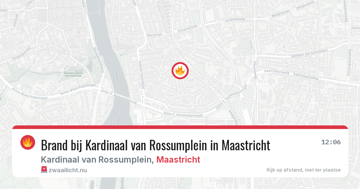 Brand bij Kardinaal van Rossumplein in Maastricht — 31 mrt 2026