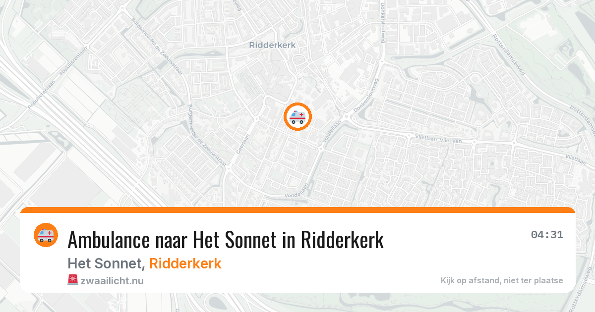 Ambulance naar Het Sonnet in Ridderkerk — 12 jul 2026