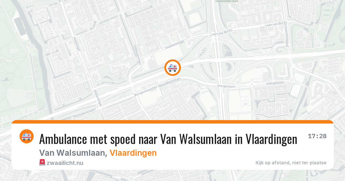 Ambulance met spoed naar Van Walsumlaan in Vlaardingen — 21 mei 2026