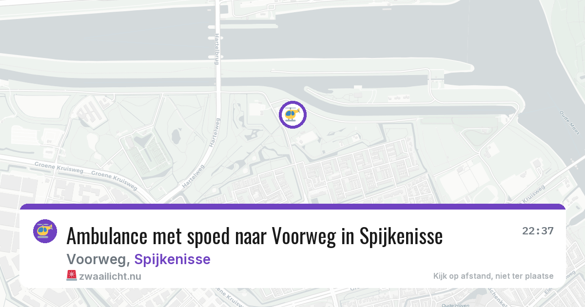 Ambulance met spoed naar Voorweg in Spijkenisse — 25 jul 2026