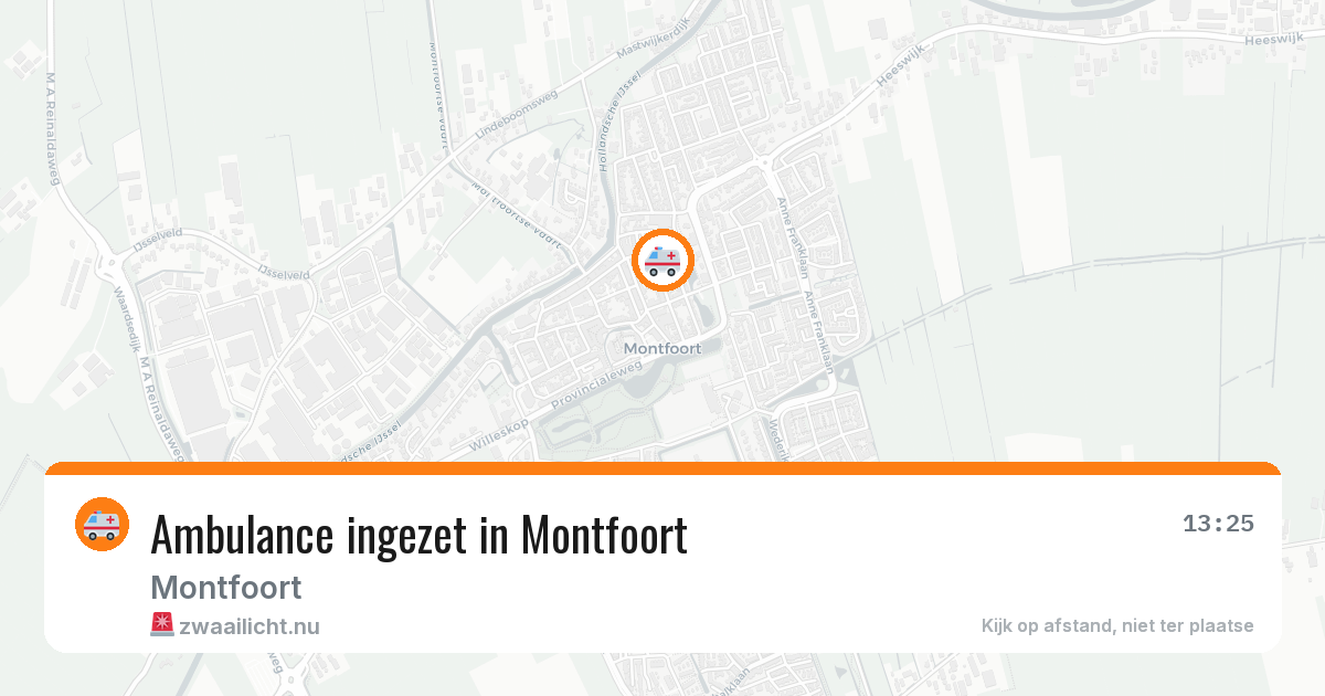 Ambulance ingezet in Montfoort — 23 mrt 2026