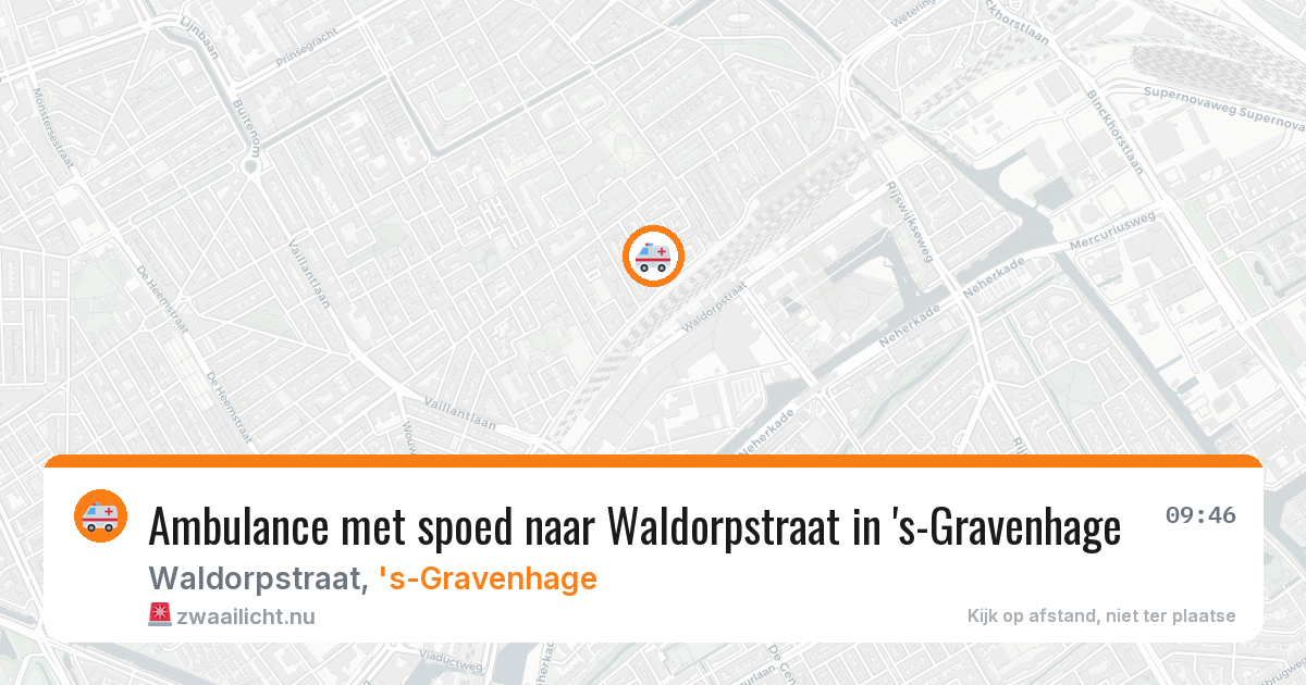 Ambulance met spoed naar Waldorpstraat in 's-Gravenhage — 22 jul 2026