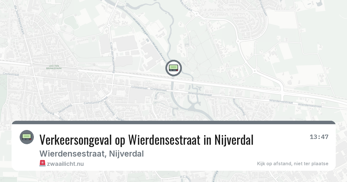 Verkeersongeval op Wierdensestraat in Nijverdal — 7 jul 2026
