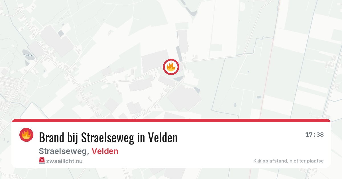 Brand bij Straelseweg in Velden — 9 jul 2026