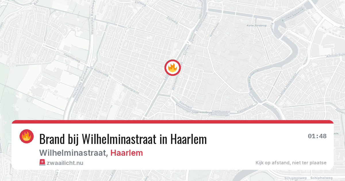 Brand bij Wilhelminastraat in Haarlem — 3 jul 2026