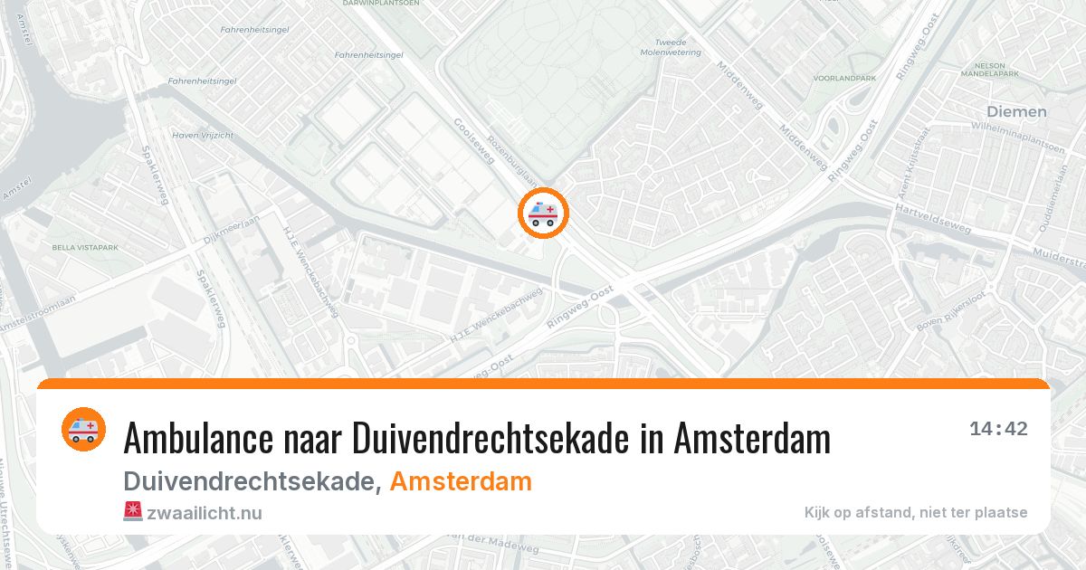Ambulance naar Duivendrechtsekade in Amsterdam — 17 jul 2026