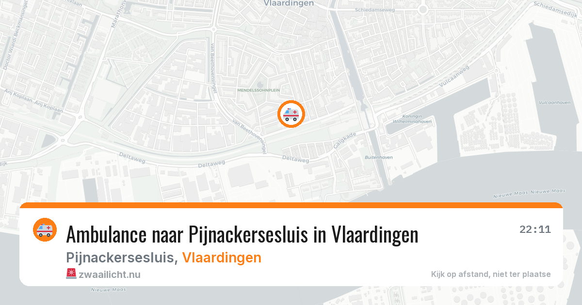 Ambulance naar Pijnackersesluis in Vlaardingen — 17 jul 2026