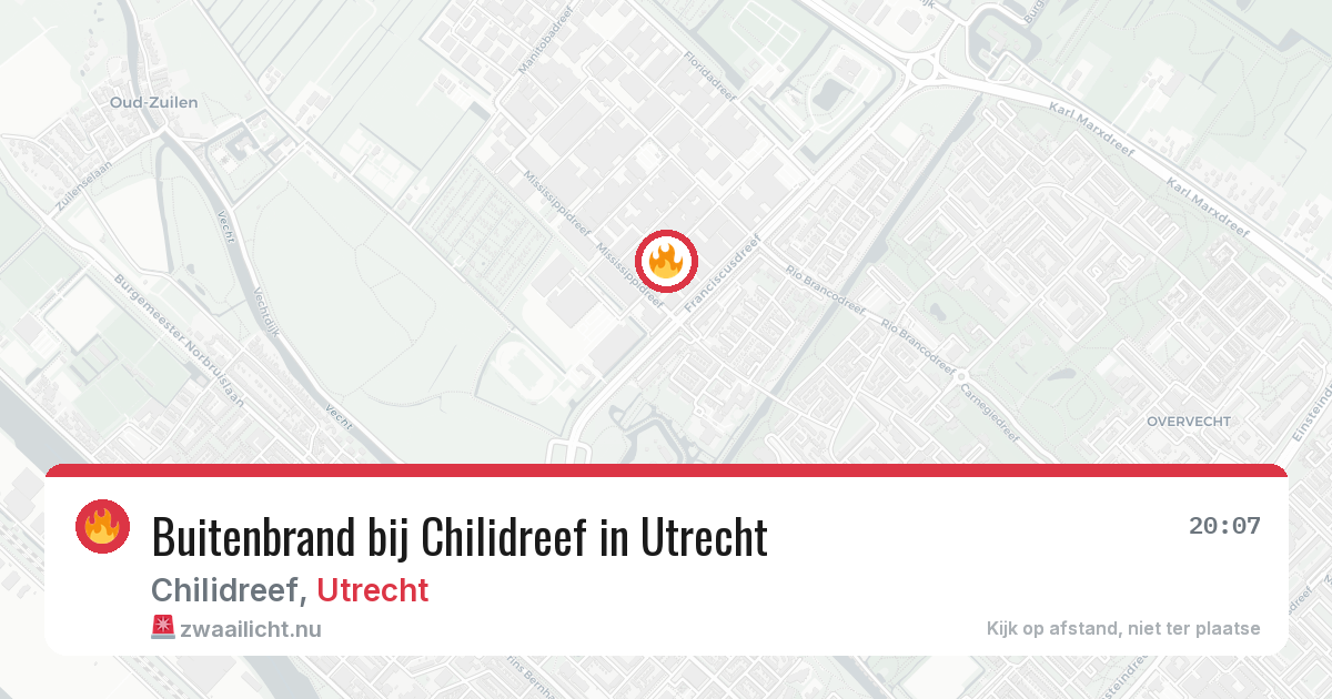Buitenbrand bij Chilidreef in Utrecht — 23 mei 2026