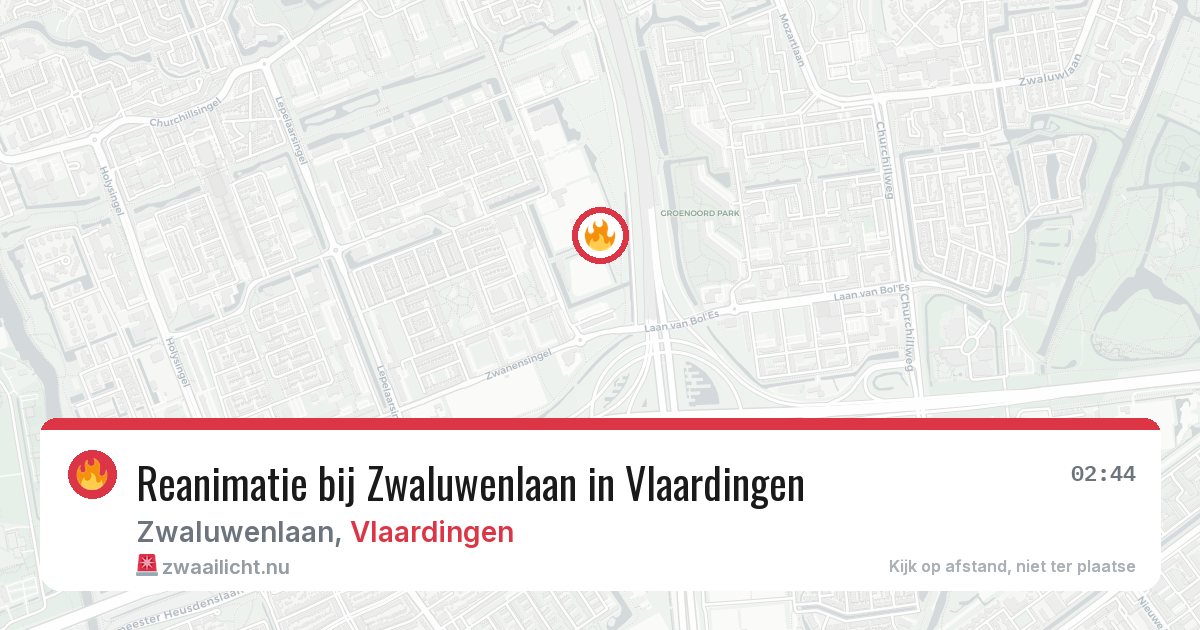 Reanimatie bij Zwaluwenlaan in Vlaardingen — 13 apr 2026