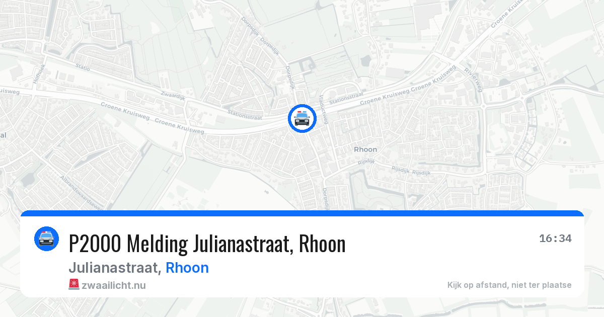 P2000 Melding Julianastraat, Rhoon — 31 mrt 2026