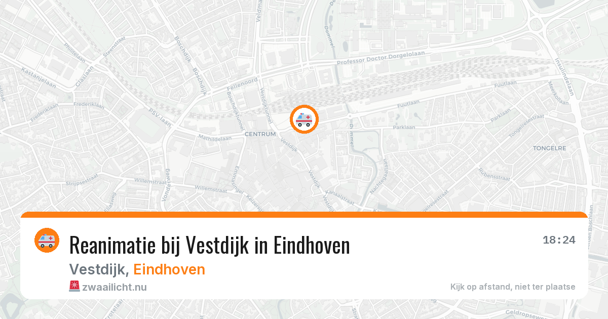 Reanimatie bij Vestdijk in Eindhoven — 25 mei 2026
