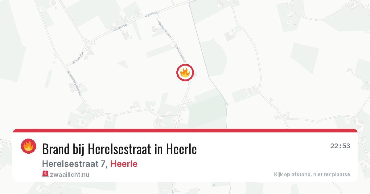 Brand bij Herelsestraat in Heerle — 23 feb 2026
