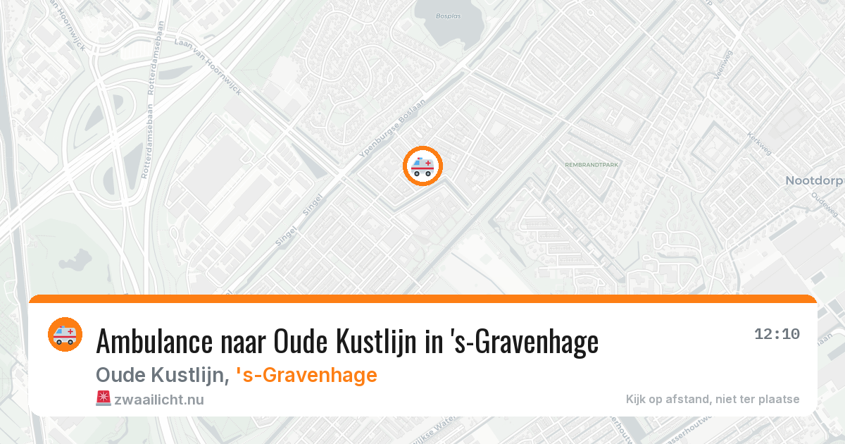 Ambulance naar Oude Kustlijn in 's-Gravenhage — 17 mei 2026