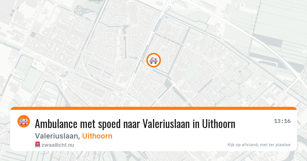 Ambulance met spoed naar Valeriuslaan in Uithoorn — 21 mrt 2026