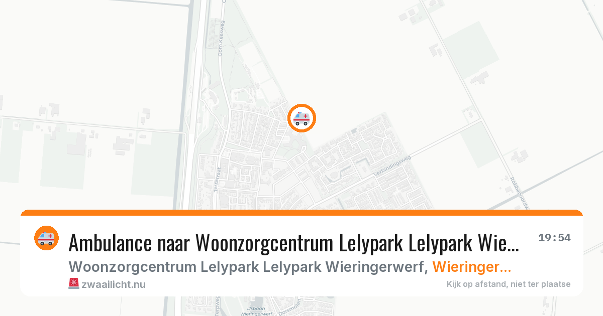 Ambulance naar Woonzorgcentrum Lelypark Lelypark Wieringerwerf in Wieringerwerf — 22 jul 2026