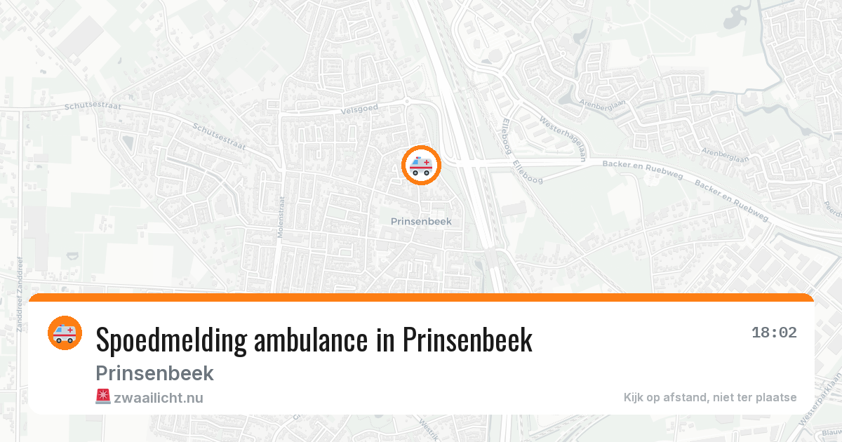 Spoedmelding ambulance in Prinsenbeek — 20 jul 2026