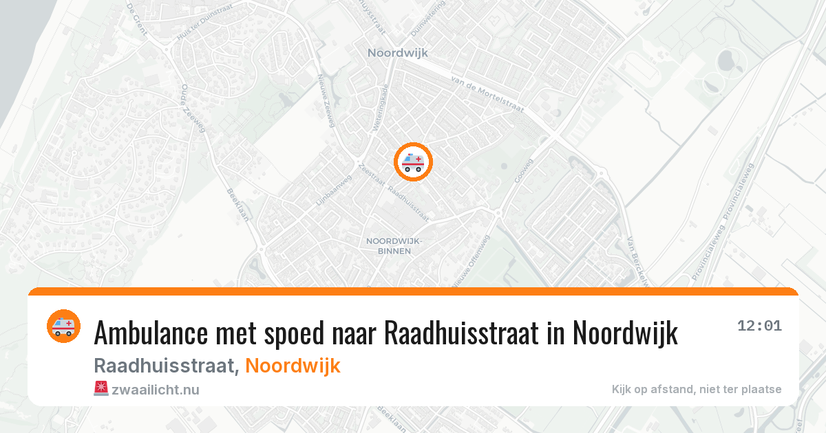 Ambulance met spoed naar Raadhuisstraat in Noordwijk — 21 jan 2026