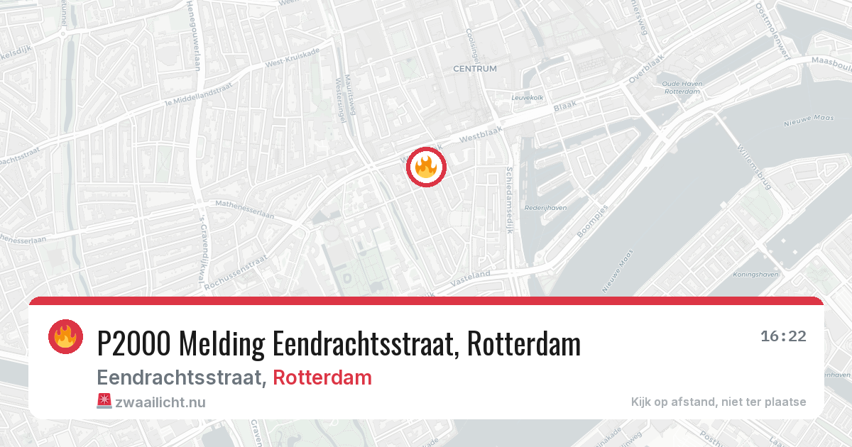 P2000 Melding Eendrachtsstraat, Rotterdam — 25 jul 2026