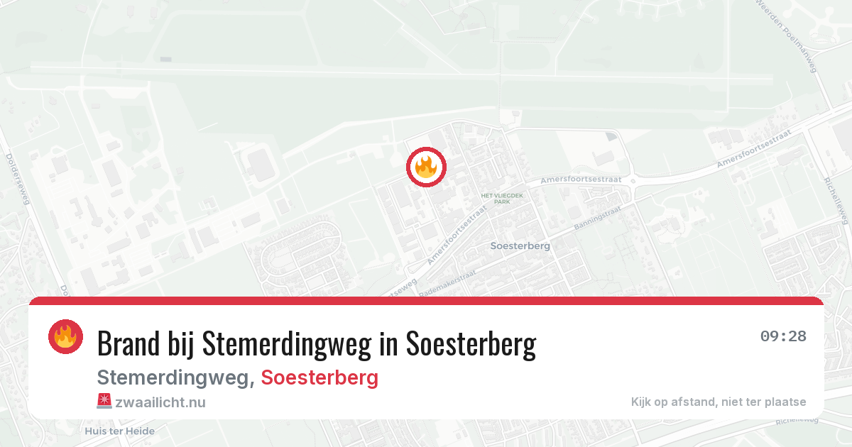 Brand bij Stemerdingweg in Soesterberg — 19 jul 2026