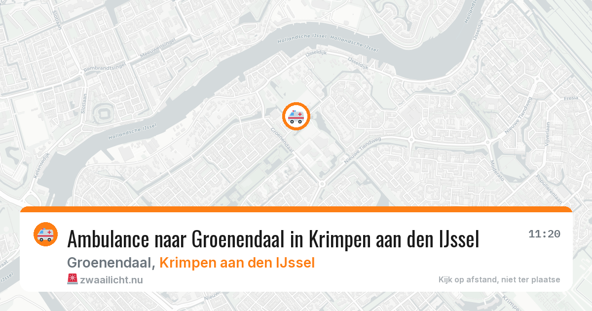 Ambulance naar Groenendaal in Krimpen aan den IJssel — 18 mrt 2026
