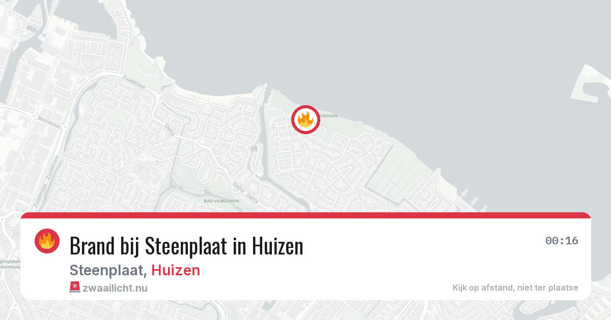 Brand bij Steenplaat in Huizen — 31 mei 2026