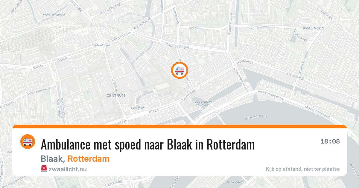 Ambulance met spoed naar Blaak in Rotterdam — 18 mei 2026