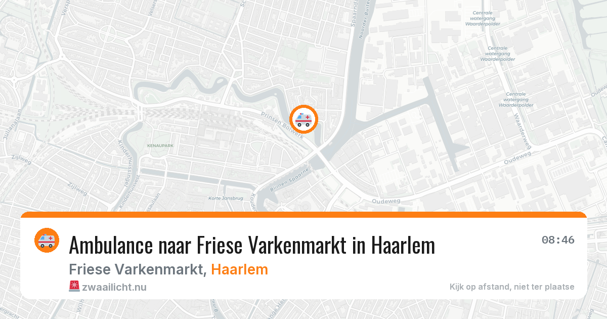 Ambulance naar Friese Varkenmarkt in Haarlem — 25 mrt 2026