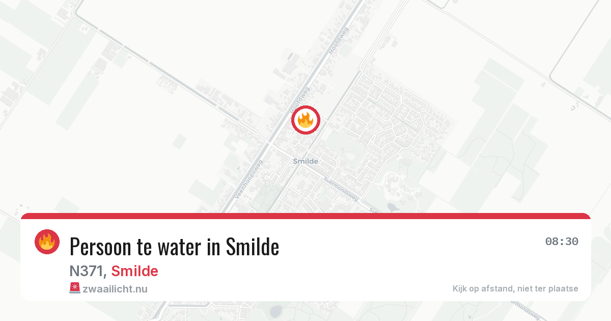 Persoon te water in Smilde — 23 mei 2026