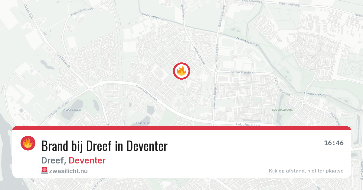Brand bij Dreef in Deventer — 13 jul 2026