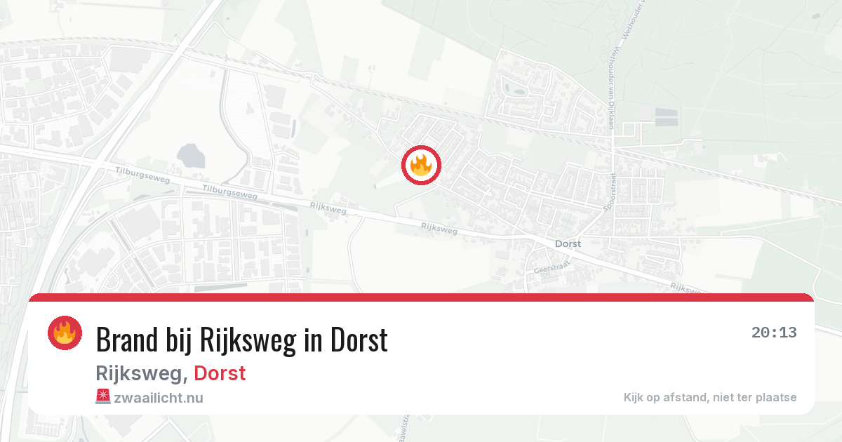 Brand bij Rijksweg in Dorst — 6 apr 2026