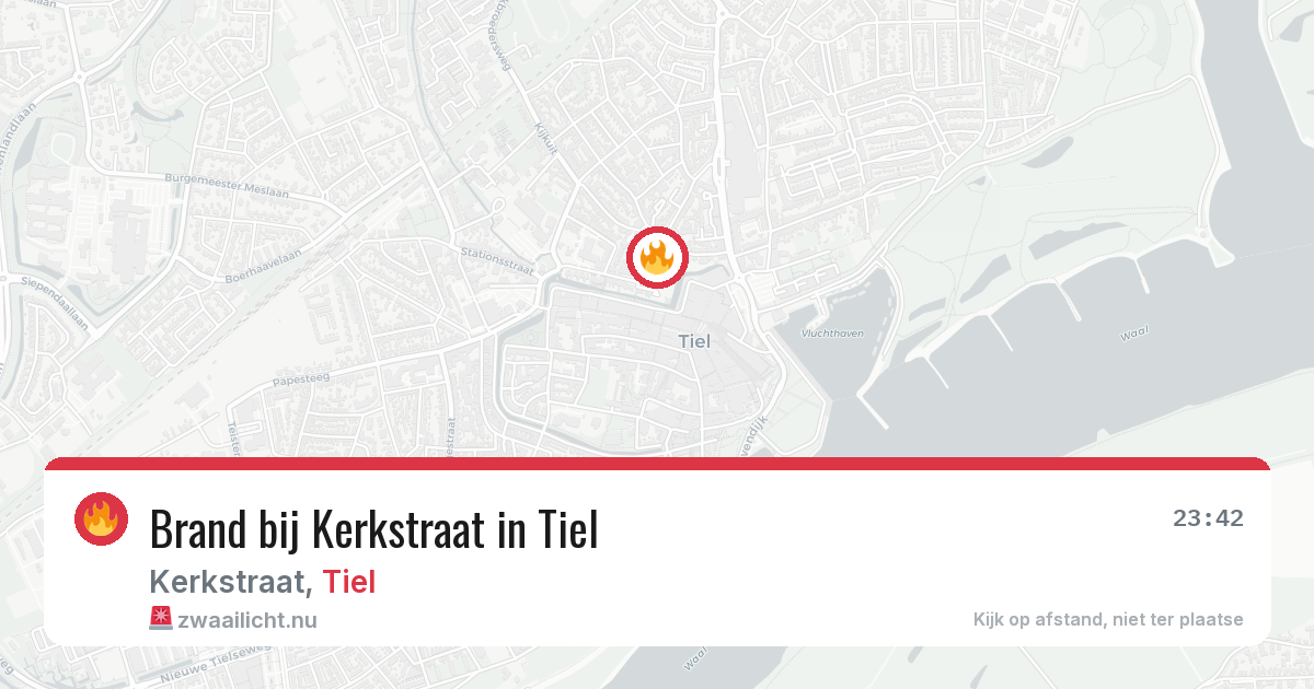 Brand bij Kerkstraat in Tiel — 27 mrt 2026
