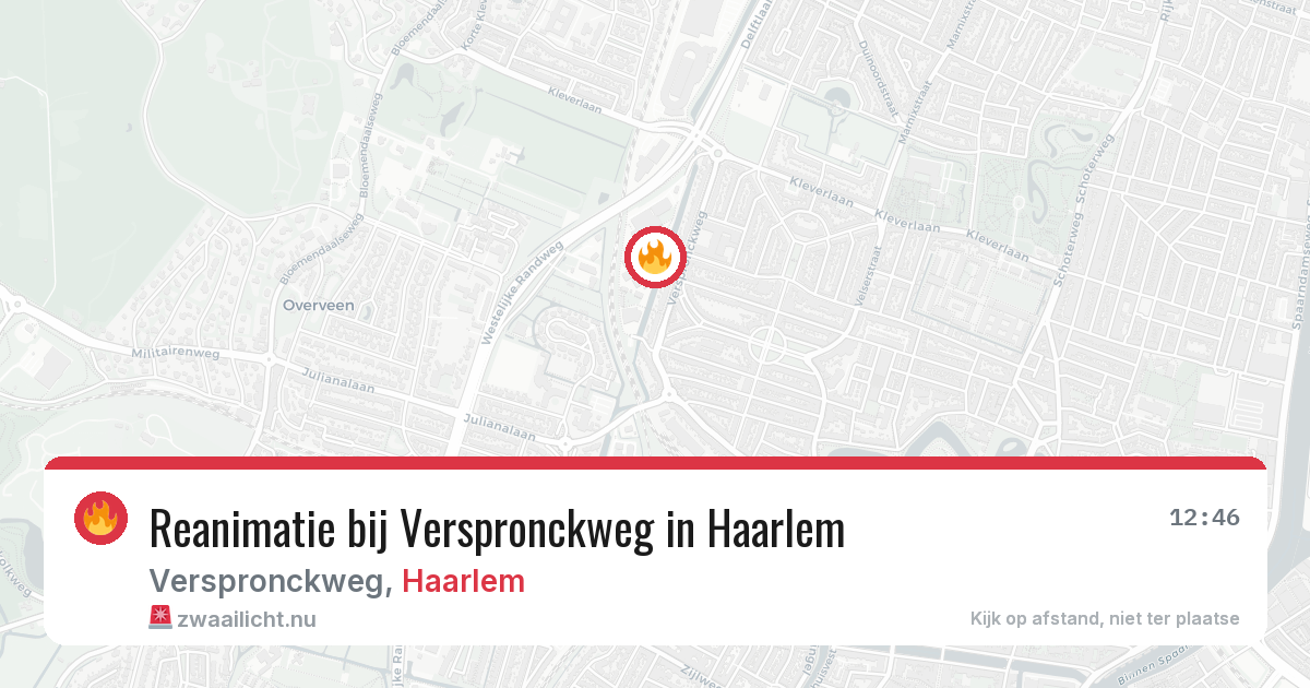 Reanimatie bij Verspronckweg in Haarlem — 11 apr 2026