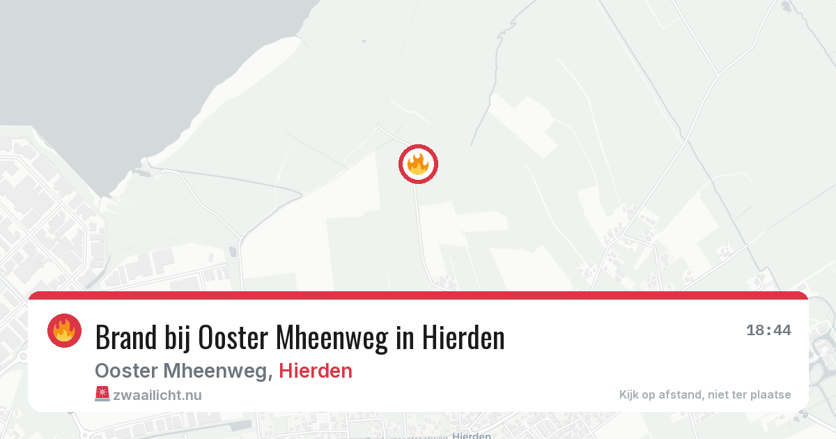 Brand bij Ooster Mheenweg in Hierden — 23 apr 2026