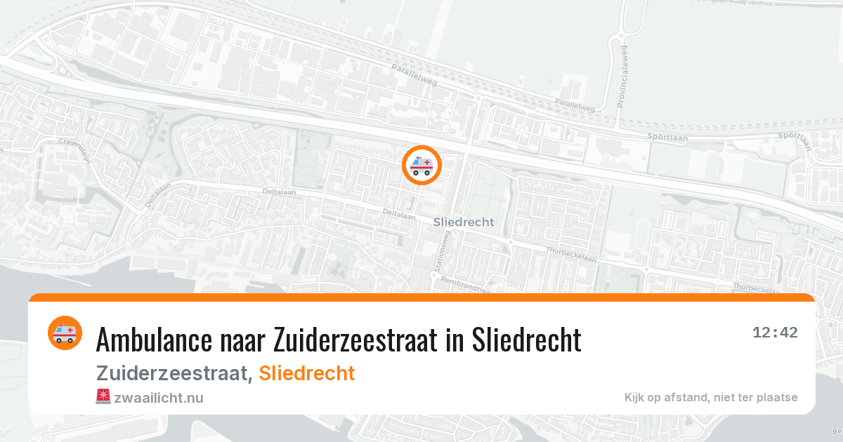 Ambulance naar Zuiderzeestraat in Sliedrecht — 16 mrt 2026
