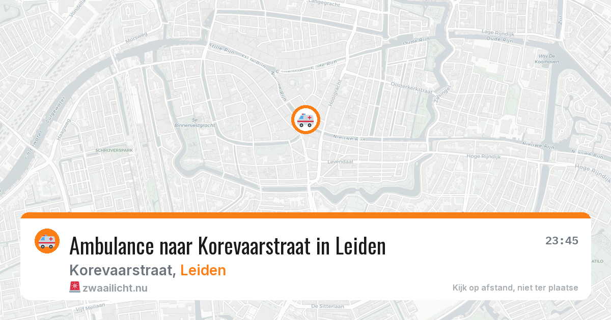 Ambulance naar Korevaarstraat in Leiden — 9 mei 2026
