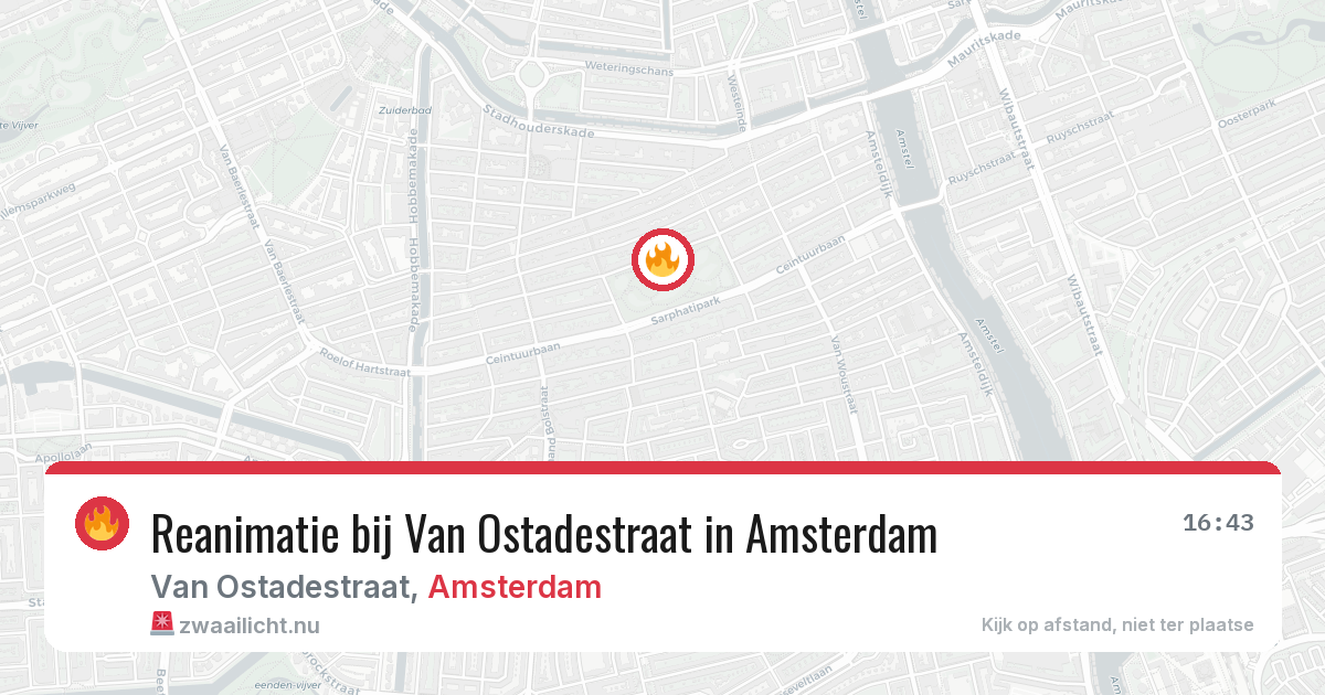 Reanimatie bij Van Ostadestraat in Amsterdam — 14 mei 2026